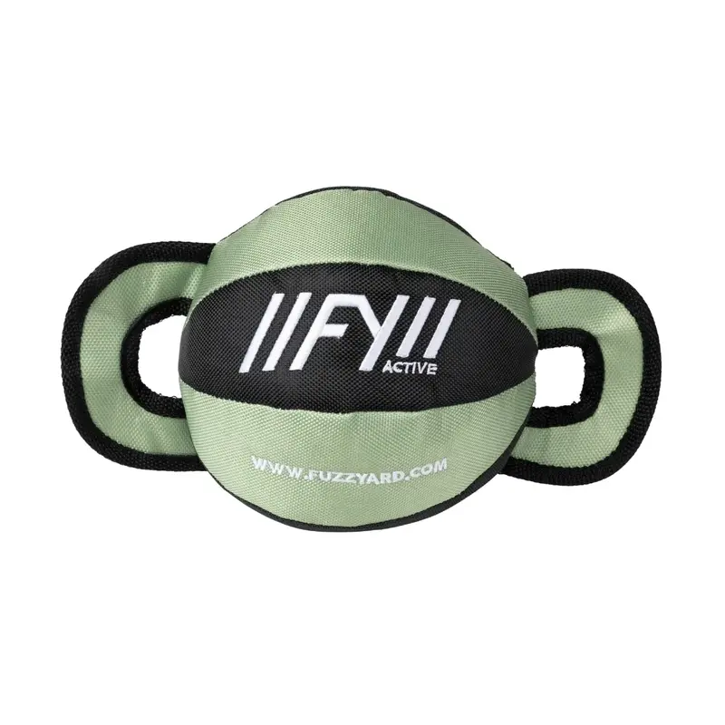 FuzzYard Active Ball Tug Dog Toy - Khaki