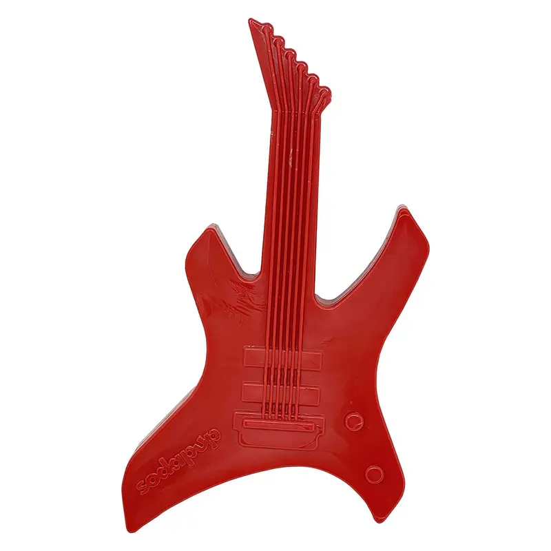 SodaPup Electric Guitar Nylon Dog Toy - Red