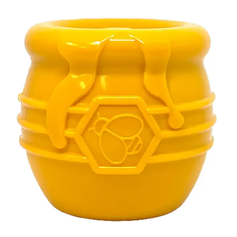 SodaPup Durable Pup-X Honey Pot Treat Dispensing Dog Toy - Yellow