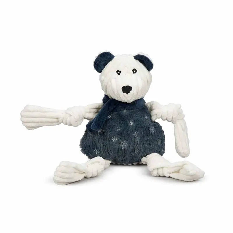 HuggleHounds Holiday Knottie Dog Toy - Hanukkah Celebration Bear