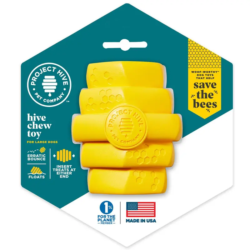 Project Hive Pet Company Hive Durable Chew Toy for Large Dogs - Yellow