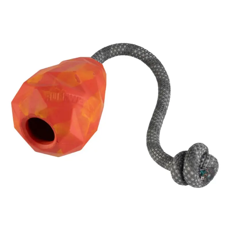 RuffWear Huck-a-Cone Interactive Natural Rubber Dog Toy - Red Sumac