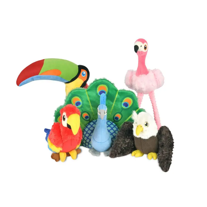 P.L.A.Y. Fetching Flock Plush Dog Toy Collection - 5 Piece Set