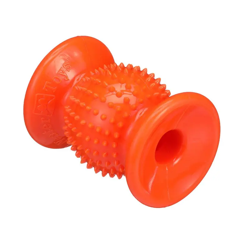 Neater Feeder Rolly Cannoli Dog Toy - Bumpy Orange