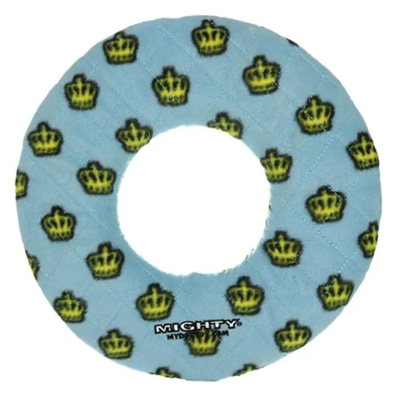 Mighty No Stuff Ring Dog Toy - Blue Crown