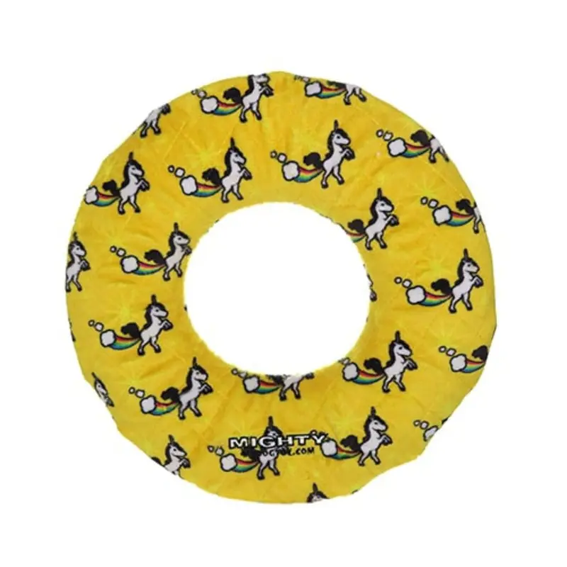 Mighty No Stuff Ring Dog Toy - Unicorn