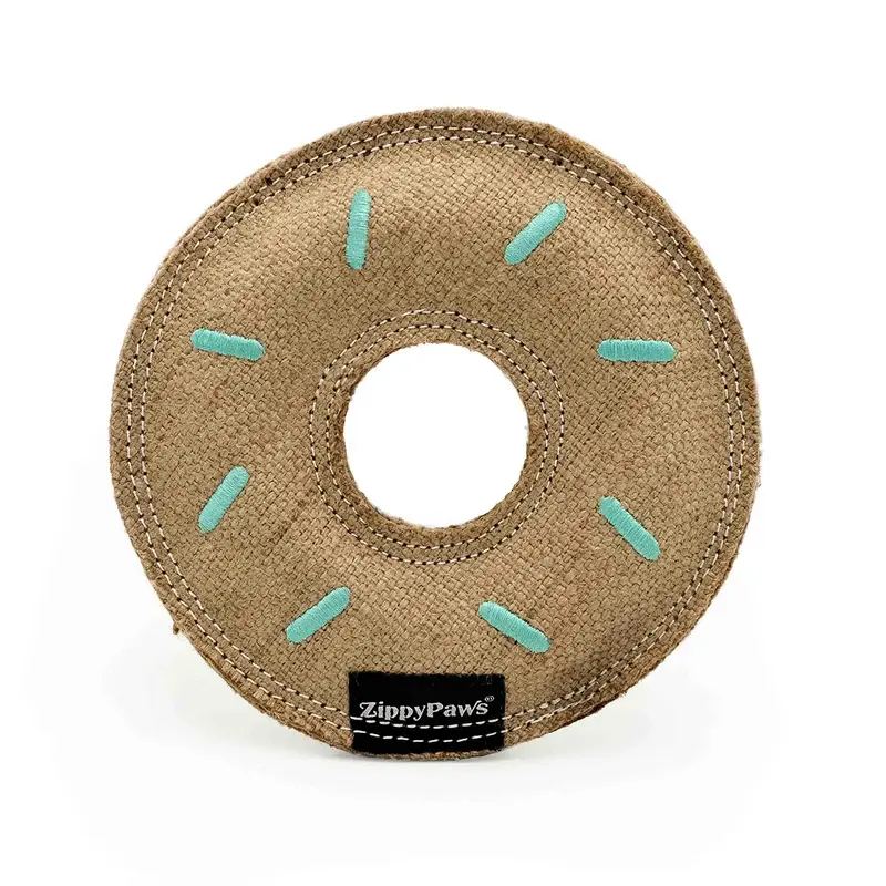 ZippyPaws ecoZippy Jute Dog Toy - Donutz