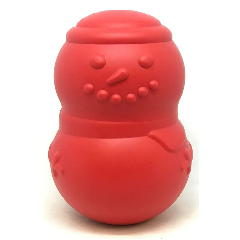 SodaPup Snowman Treat Dispenser Dog Toy - Red