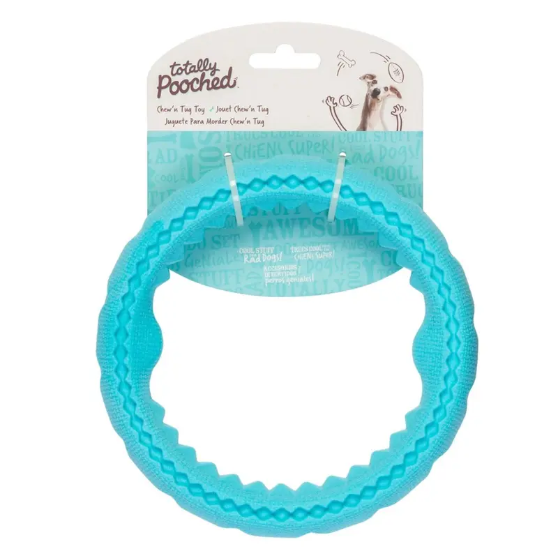Totally Pooched Chew n' Tug Foam Rubber Ring Dog Toy
