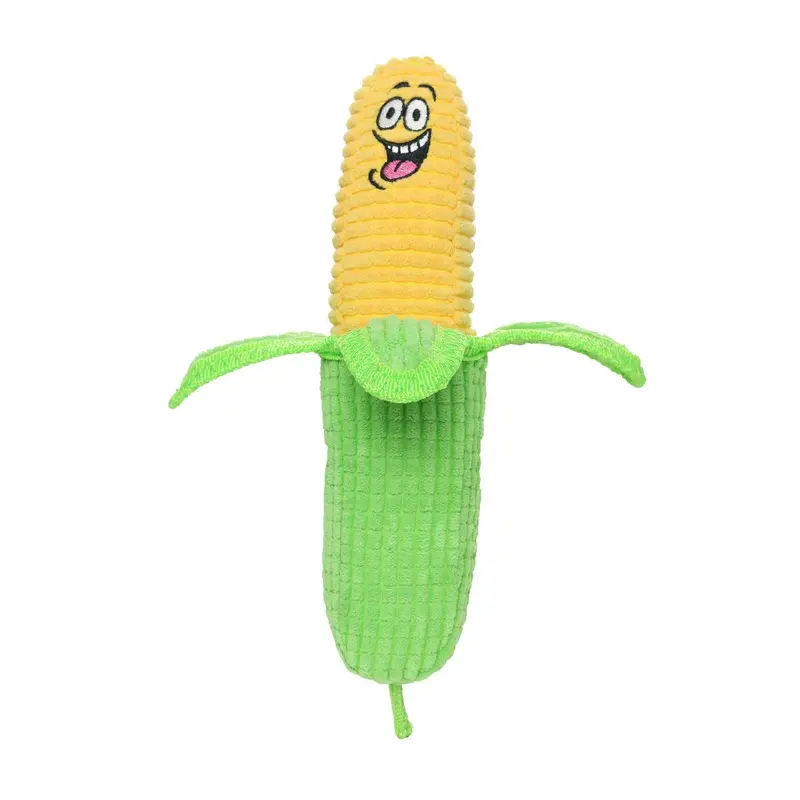 Tuffy Funny Food Dog Toy - Corn