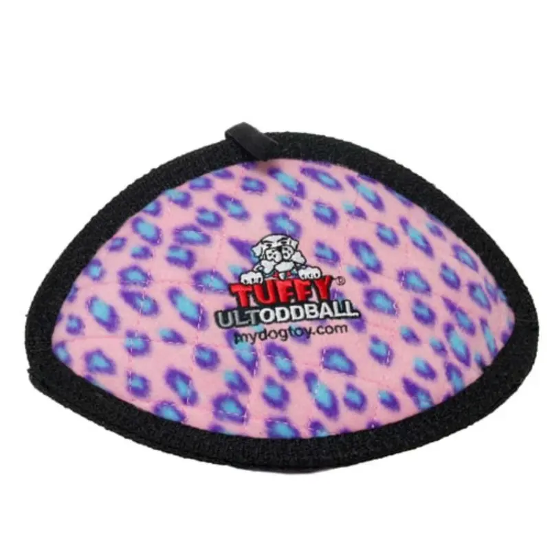 Tuffy Ultimate Oddball Dog Toy - Pink Leopard