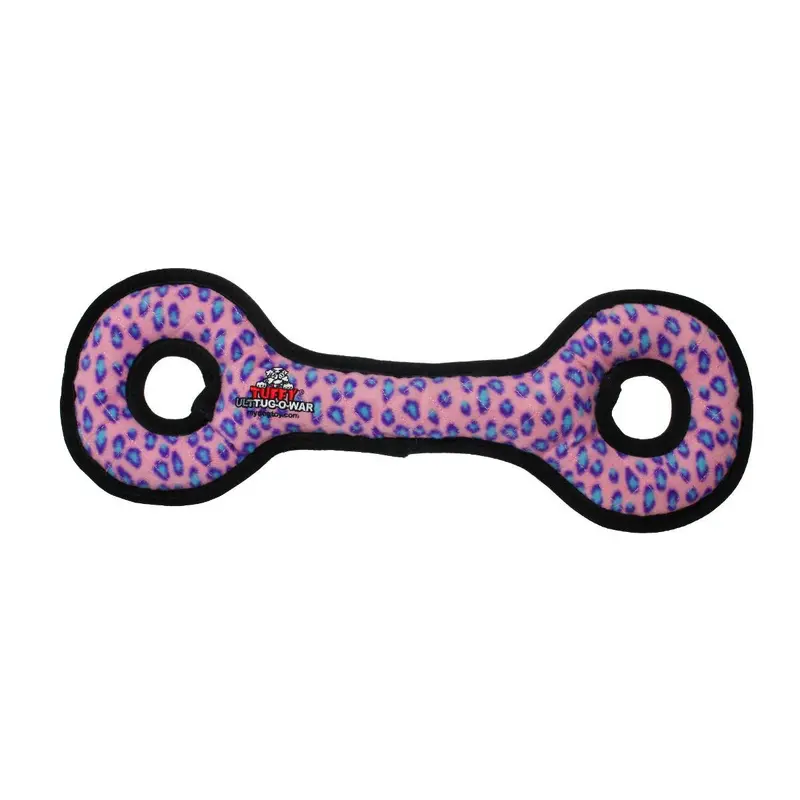 Tuffy Ultimate Tug-O-War Dog Toy - Pink Leopard