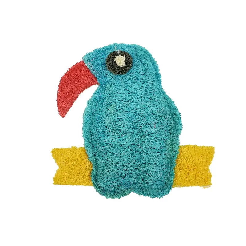 Hip Doggie Loofah Dental Dog Toy - Toucan