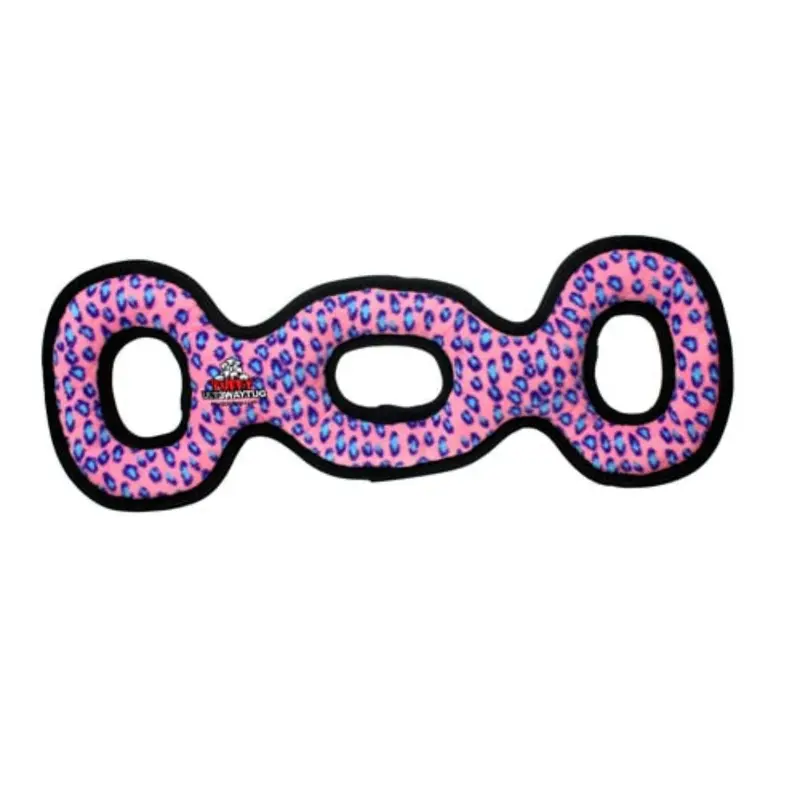 Tuffy Ultimate 3-Way Tug Dog Toy - Pink Leopard