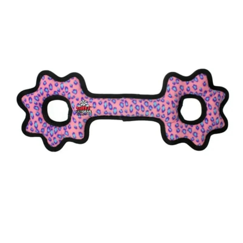 Tuffy Ultimate Tug-O-Gear Dog Toy - Pink Leopard