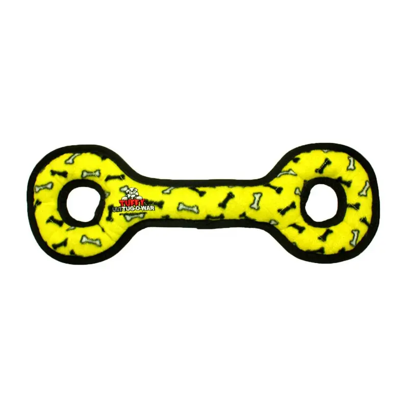 Tuffy Ultimate Tug-O-War Dog Toy - Yellow Bones