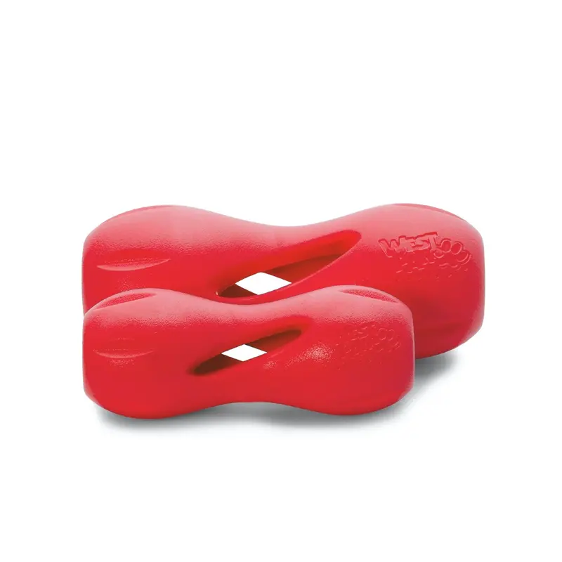 West Paw Holiday Qwizl Dog Toy - Ruby Red