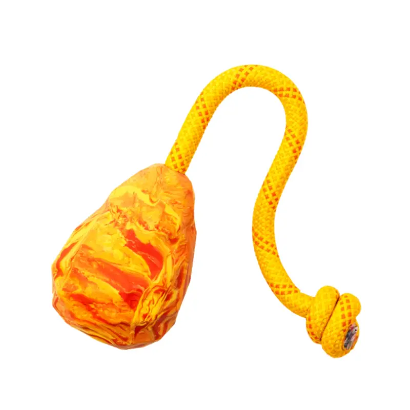 RuffWear Huck-a-Cone Interactive Natural Rubber Dog Toy - Salamander Orange