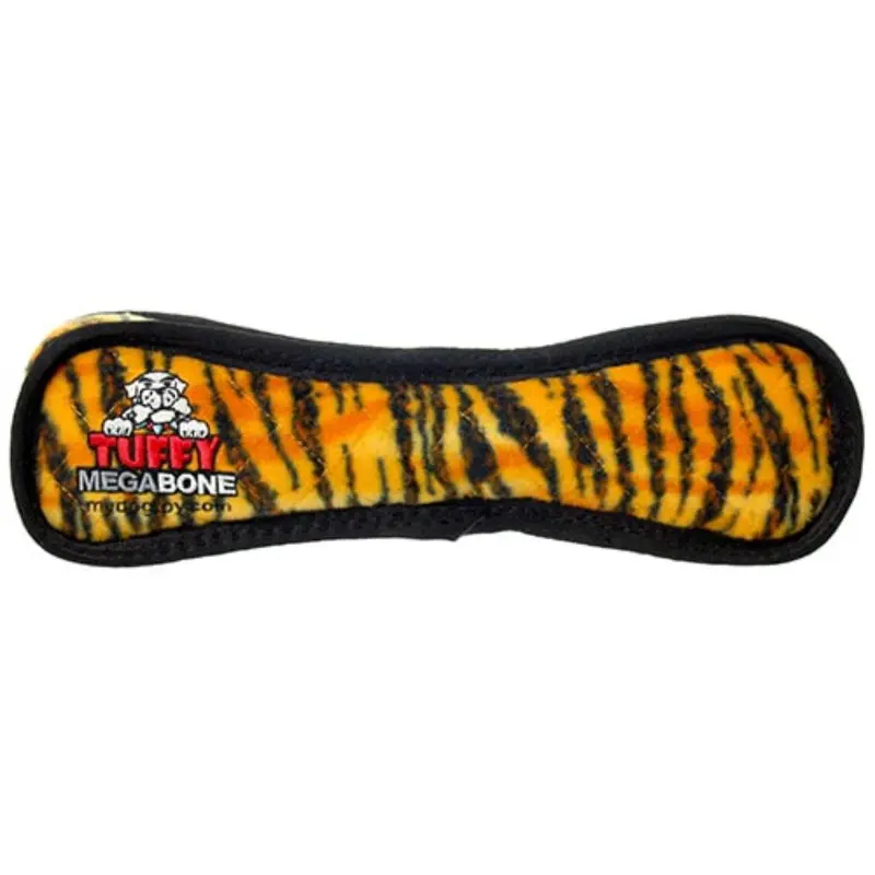 Tuffy Mega Bone Dog Toy - Tiger Print