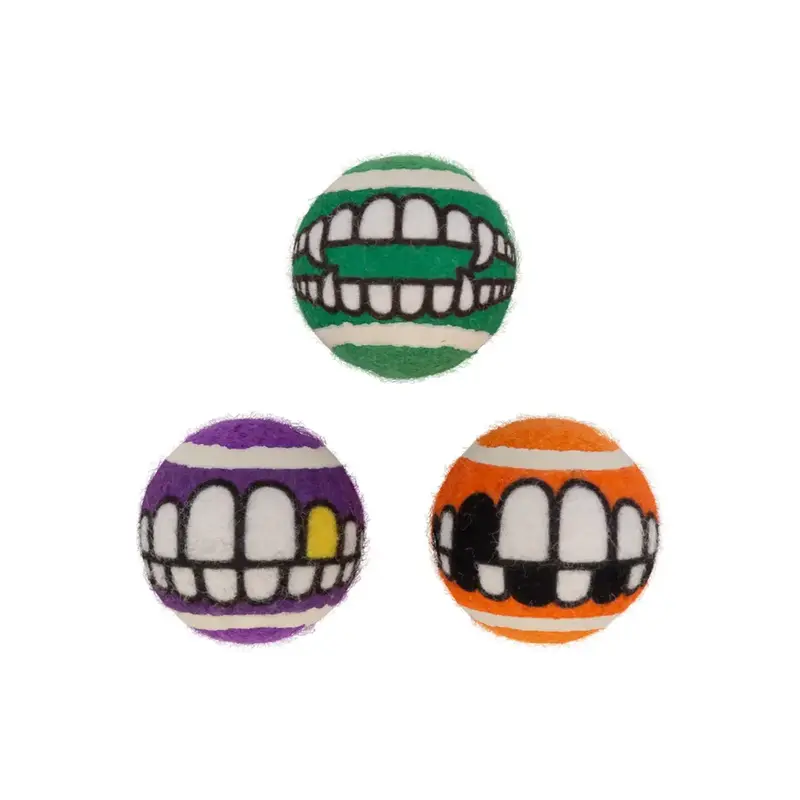 KONG Halloween Sport Balls Dog Toy - Grinz 3 Pack