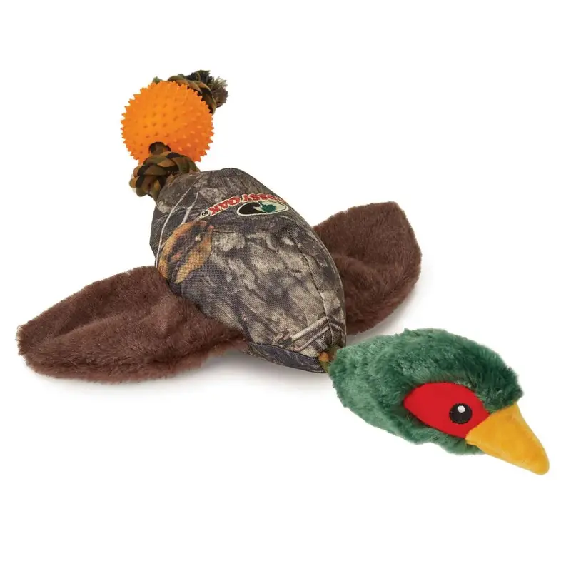Mossy Oak Ball and Rope Tug Bird Dog Toy - Pheasant