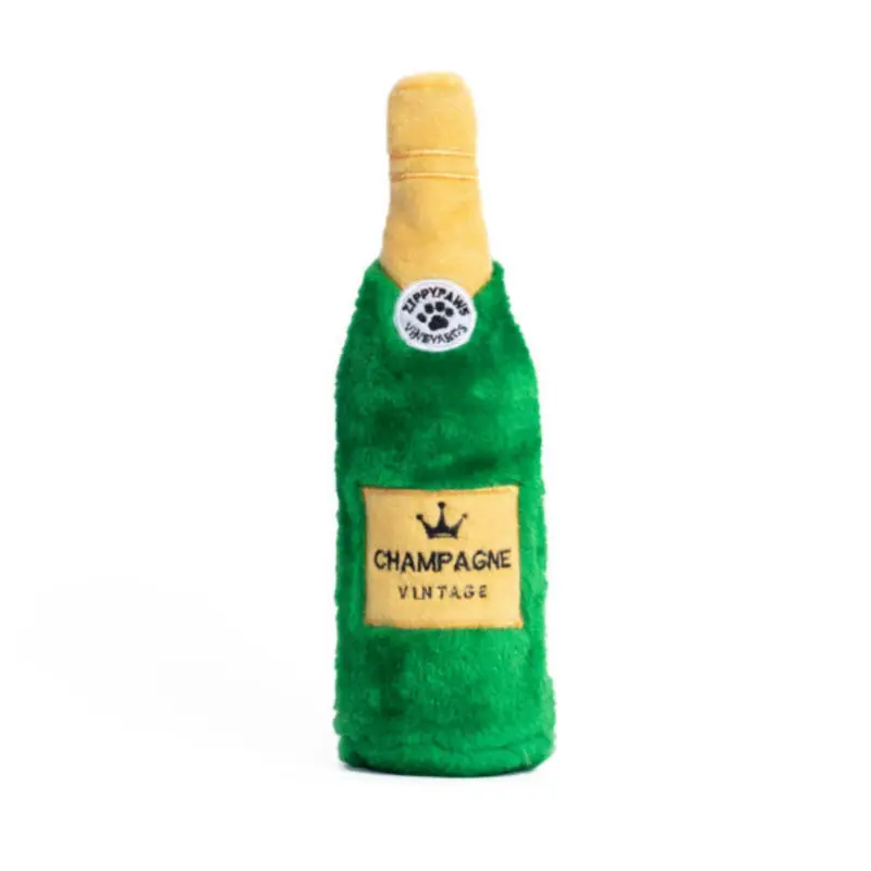ZippyPaws Happy Hour Crusherz Dog Toy - Champagne