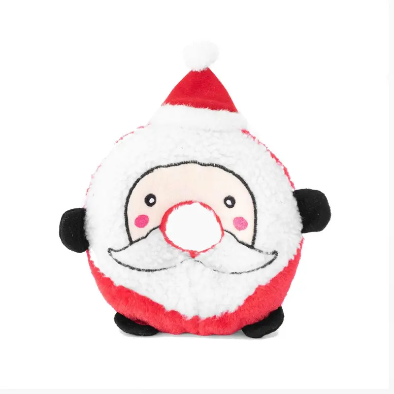 ZippyPaws Holiday Donutz Buddies Dog Toy - Santa