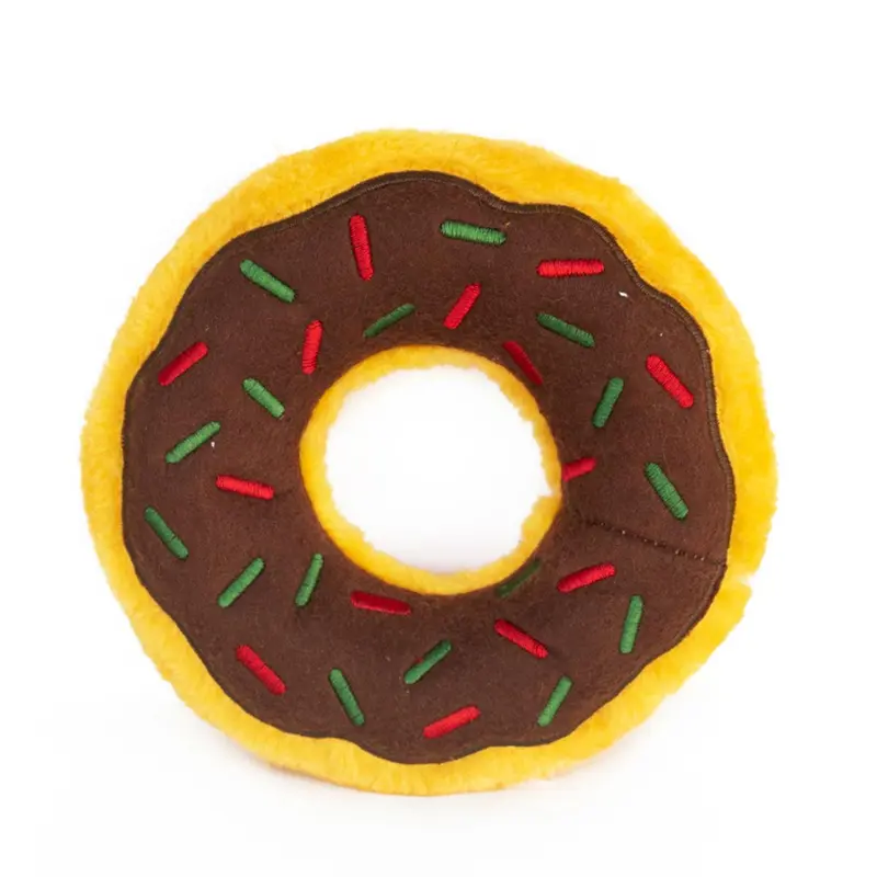 ZippyPaws Holiday Donutz Dog Toy - Gingerbread