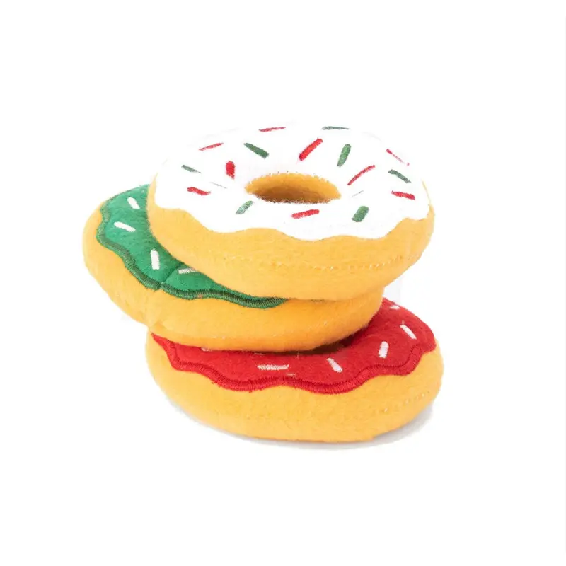 ZippyPaws Holiday Miniz Donutz Dog Toys