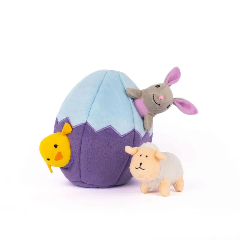 ZippyPaws Burrow Dog Toy - Easter Egg and Friends