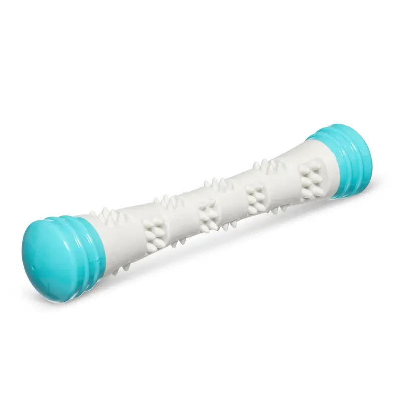 Totally Pooched Chew n' Squeak Foam Rubber Stick Dog Toy - Grey/Teal