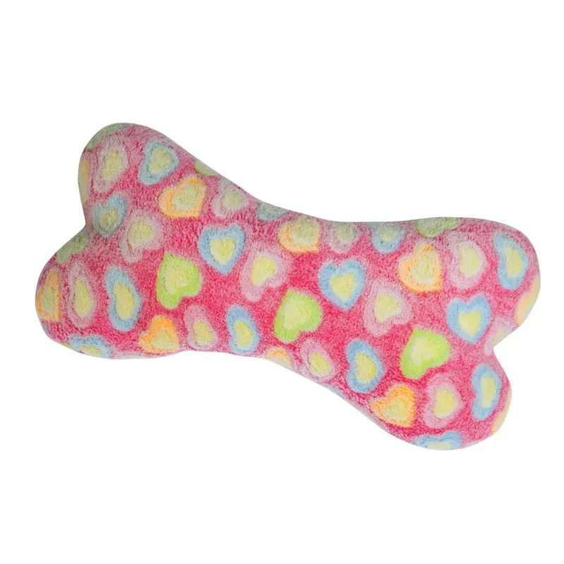 Zanies Sweetheart Snuggle Bone Dog Toy - Pink