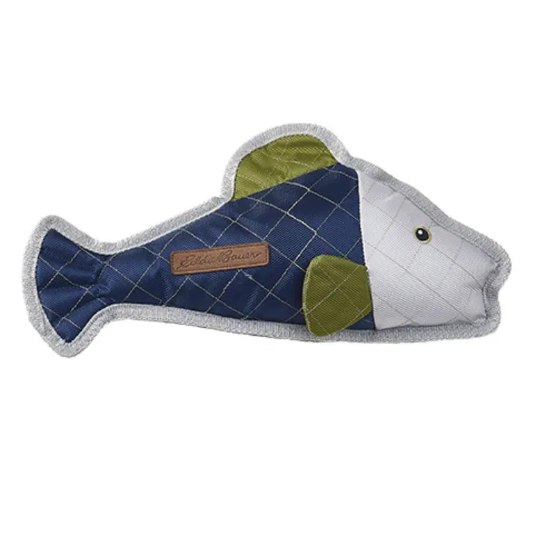 Eddie Bauer Oxford Nylon Fish Dog Toy - Navy