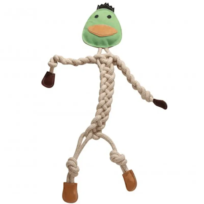 HuggleHounds Rope Knotties Dog Toy - Duck