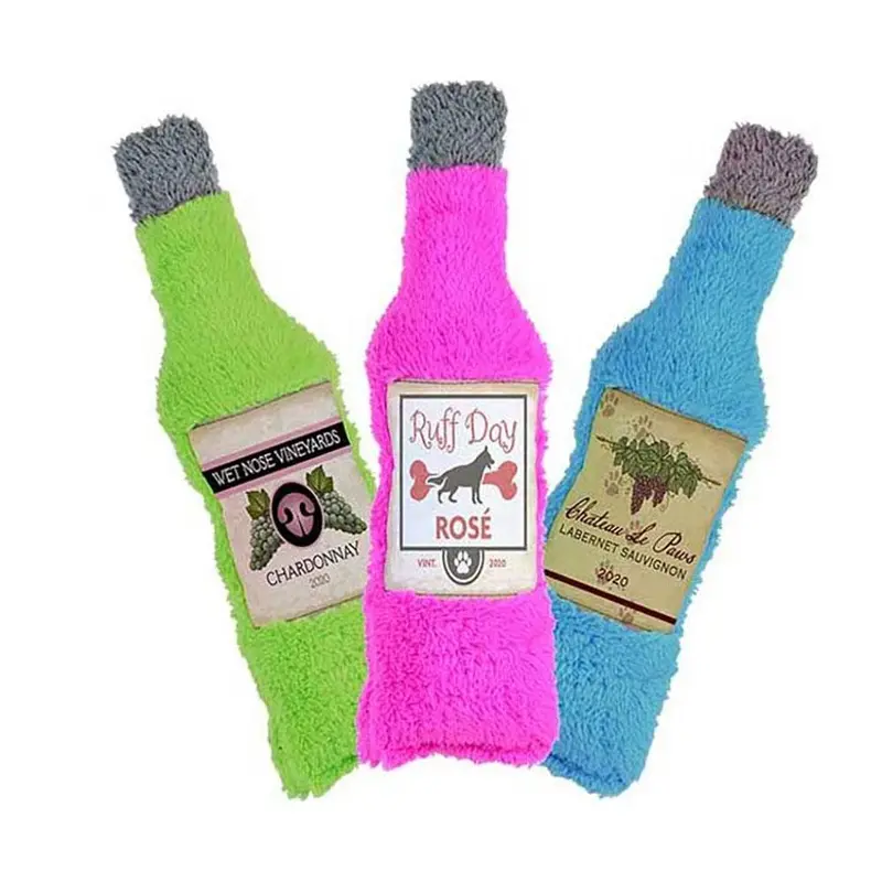Cycle Dog Duraplush BrewGear Wine Bottles Dog Toy