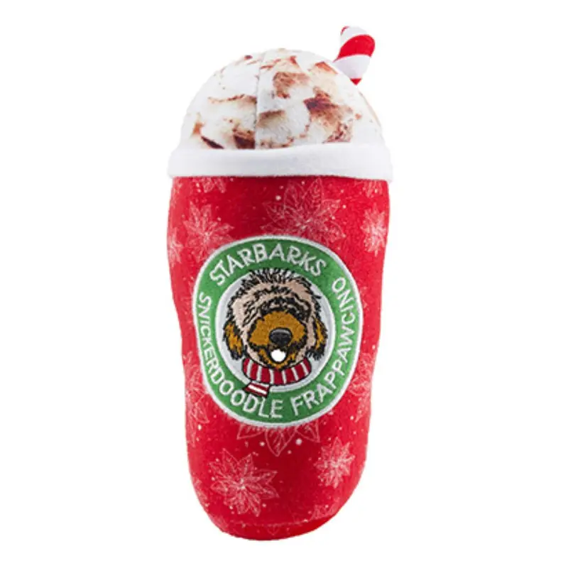 Haute Diggity Dog Holiday Starbarks Snickerdoodle Frappawcino Plush Dog Toy