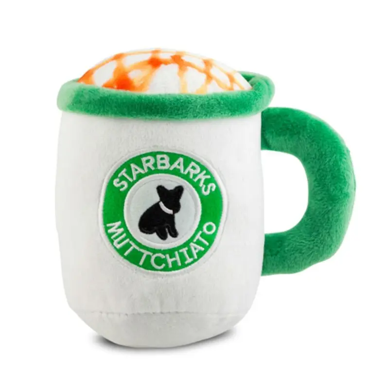 Haute Diggity Dog Starbarks Muttchiato Plush Dog Toy - Coffee Cup
