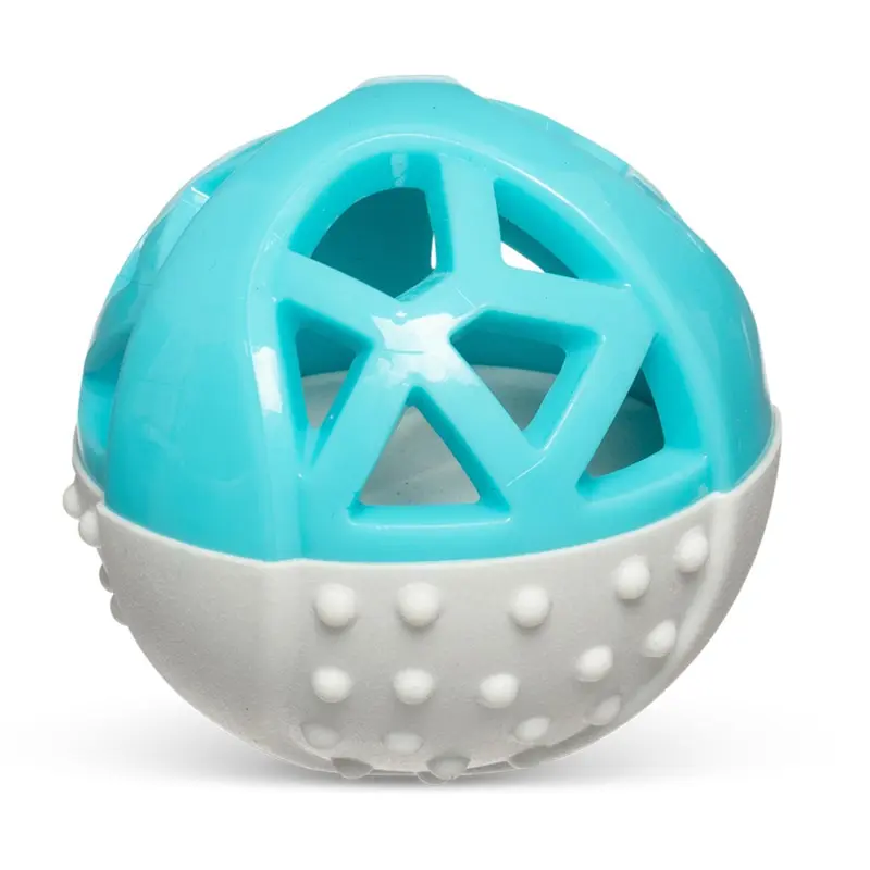Totally Pooched Catch n' Squeak Foam Rubber Ball Dog Toy - Grey/Teal