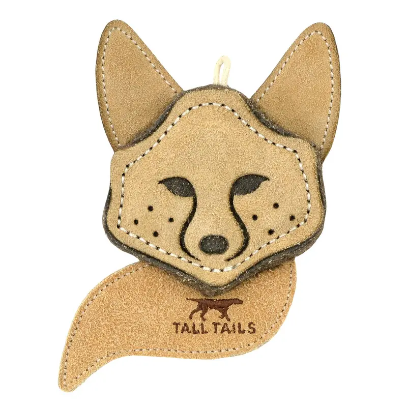 Tall Tails Natural Leather Dog Toy - Fox