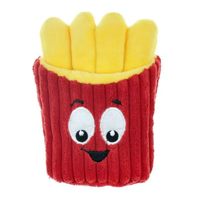 Chomper Food Junkeez Plush Dog Toy - French Fry