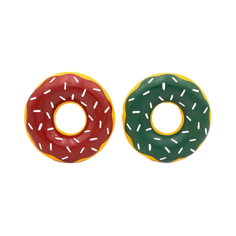 ZippyTuff Latex Donutz Dog Toys 2-Pack - Holiday