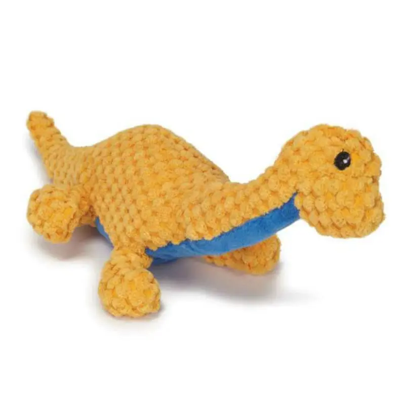 Play 365 Jurassic Cord Crew Brachiosaur Dog Toy - Orange