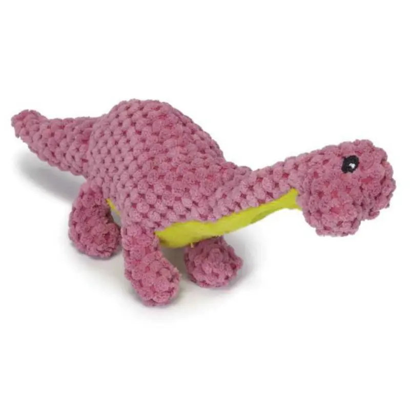 Play 365 Jurassic Cord Crew Brachiosaur Dog Toy - Purple