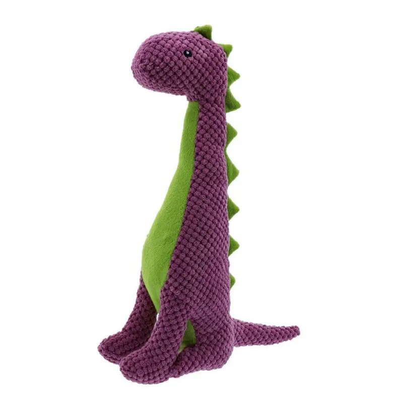 Play 365 Jurassic Cord Crew Massospondylus Dog Toy - Purple