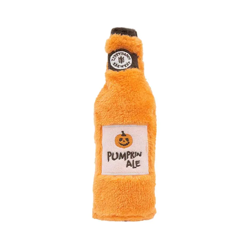 ZippyPaws Halloween Happy Hour Crusherz Dog Toy - Pumpkin Ale