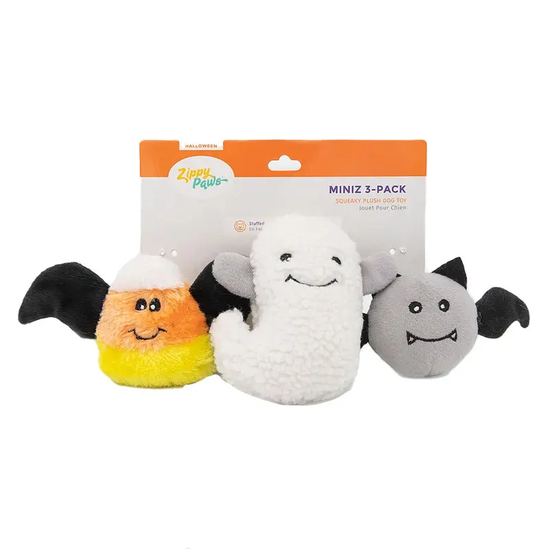 ZippyPaws Halloween Miniz Dog Toys - Flying Frights 