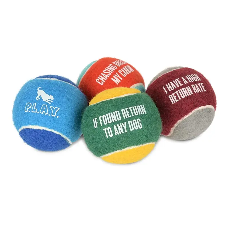 P.L.A.Y. Dog Tennis Ball - 4 Pack