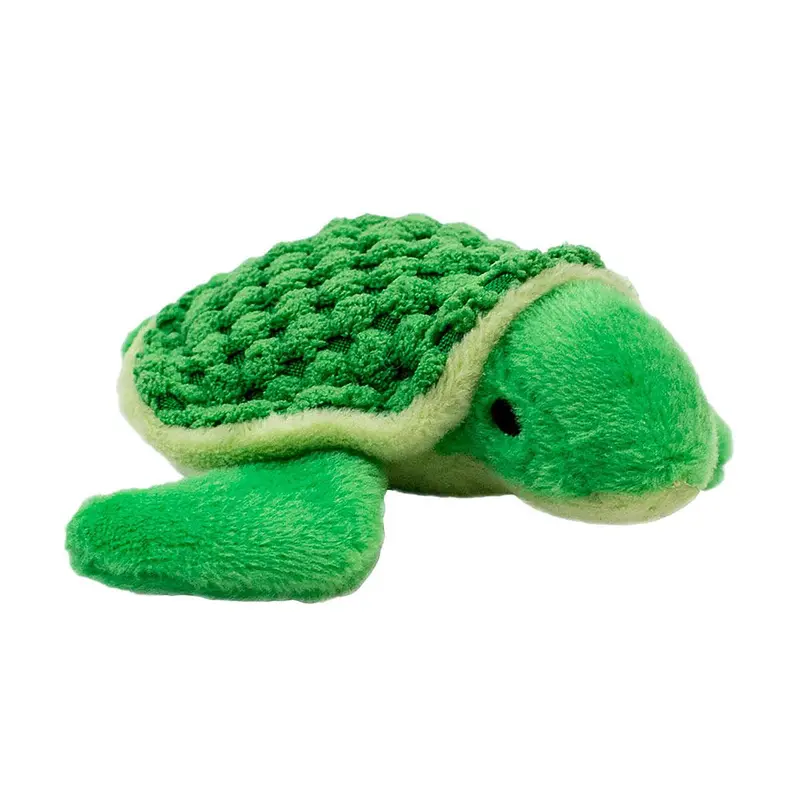 Tall Tails Plush Baby Turtle Dog Toy with Squeaker