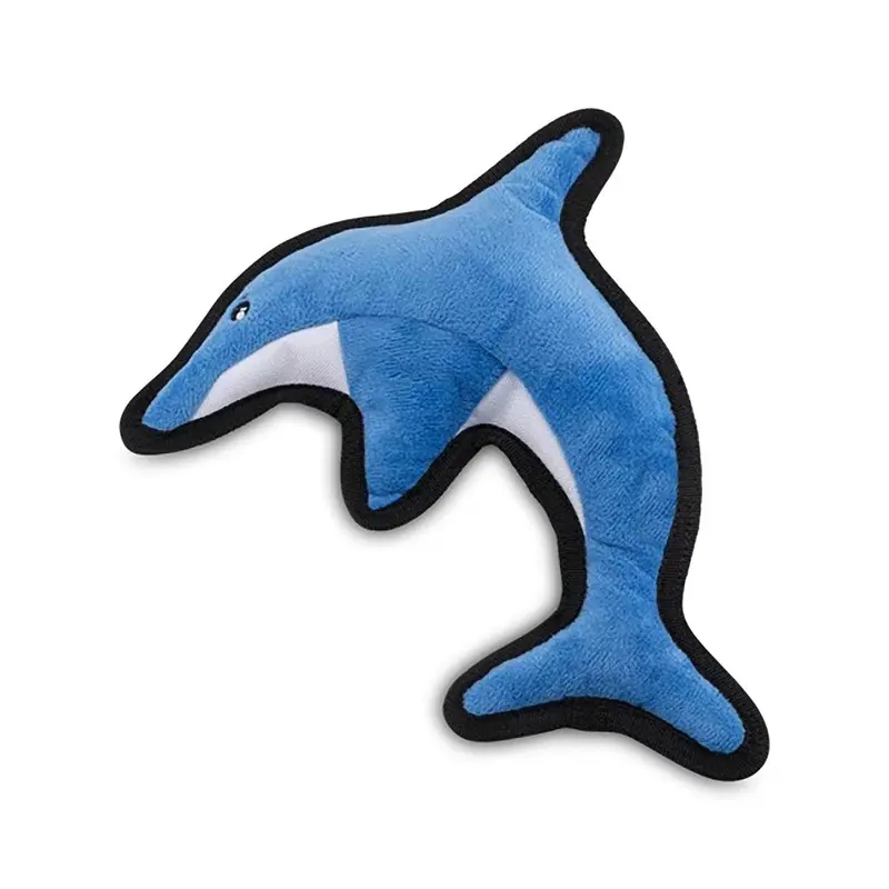 BECO Recycled Rough & Tough Dog Toy - David the Dolphin