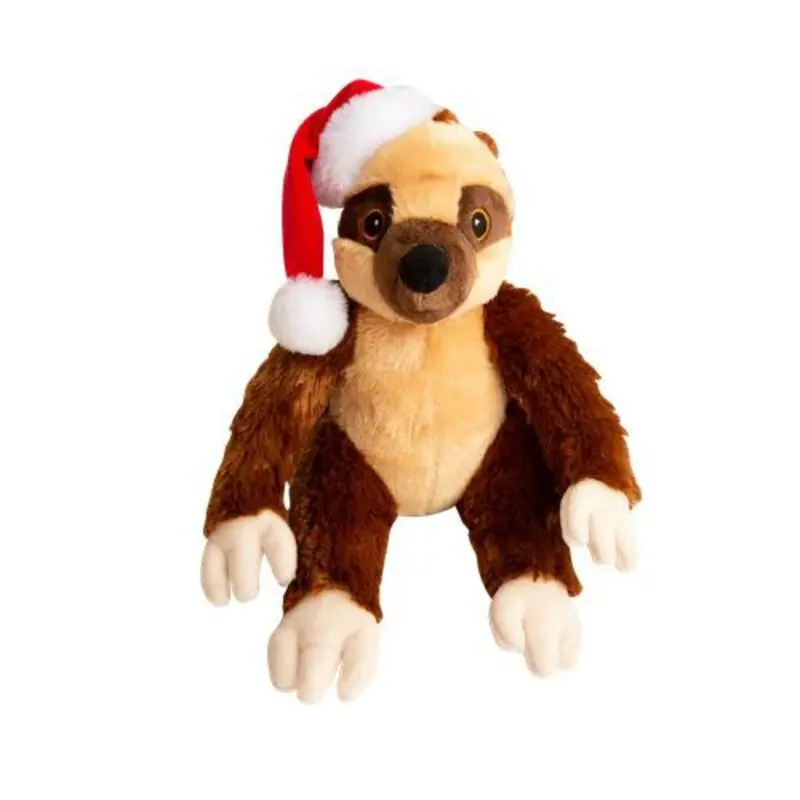 Snugarooz Holiday Sloth Dog Toy - Sasha Claus